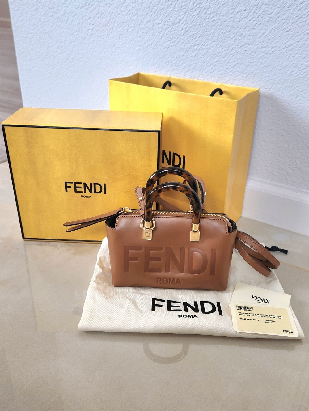 FENDI By The Way Mini Crossbody Top Handle Bag, Authentic
